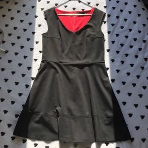 Cynthia Rowley black v neck dress